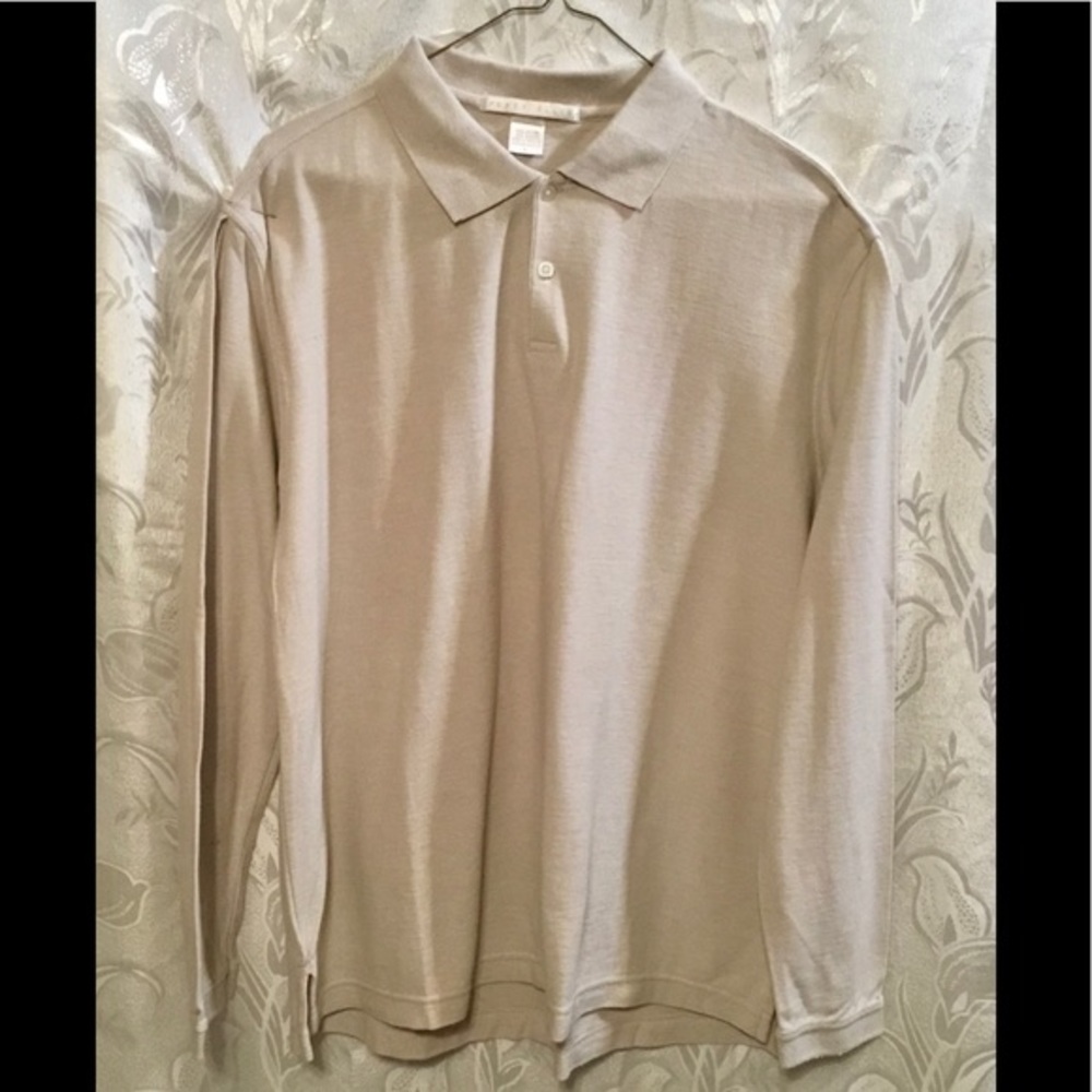 Perry Ellis Creme Long Sleeve Shirt